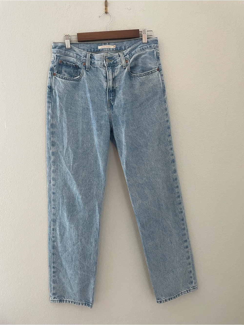 Levis Low Pro Straight Jeans Size 30 Medium Wash Low Rise - Picture 2 of 9